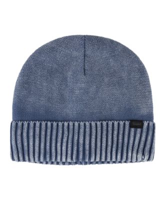 Levi's Men's Acid Washed Cuffed Beanie with Fleece Lining - Macy's