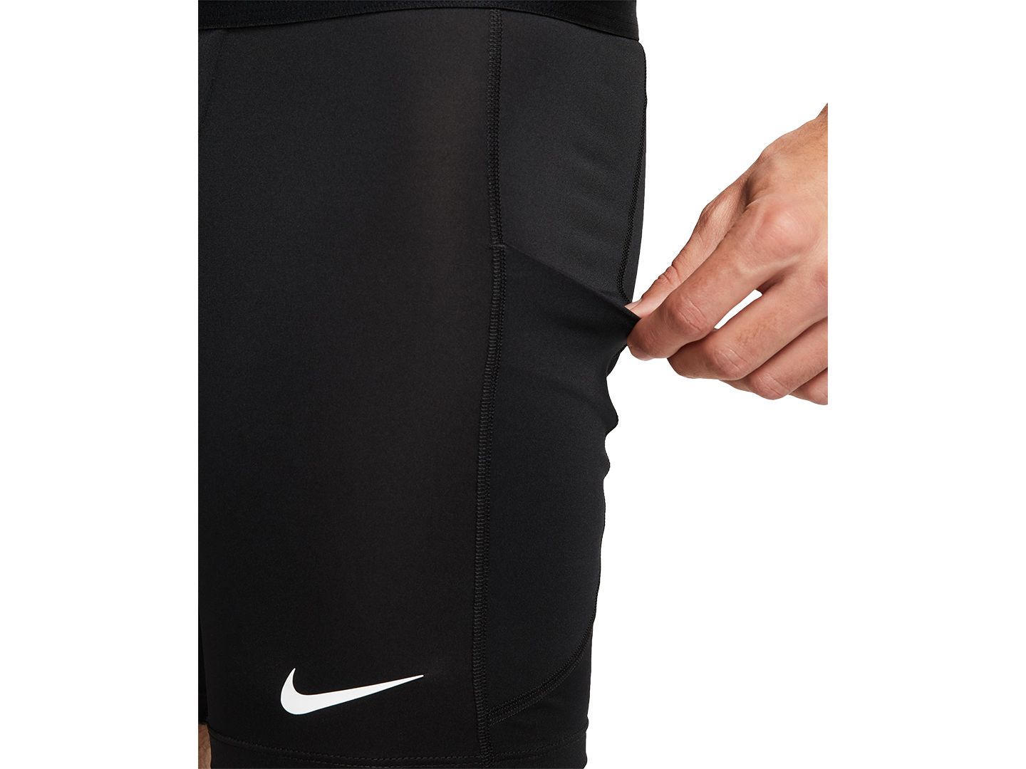Мужские шорты для фитнеса Nike Pro Dri-FIT, цвет: Чёрный / Белый — фото 5