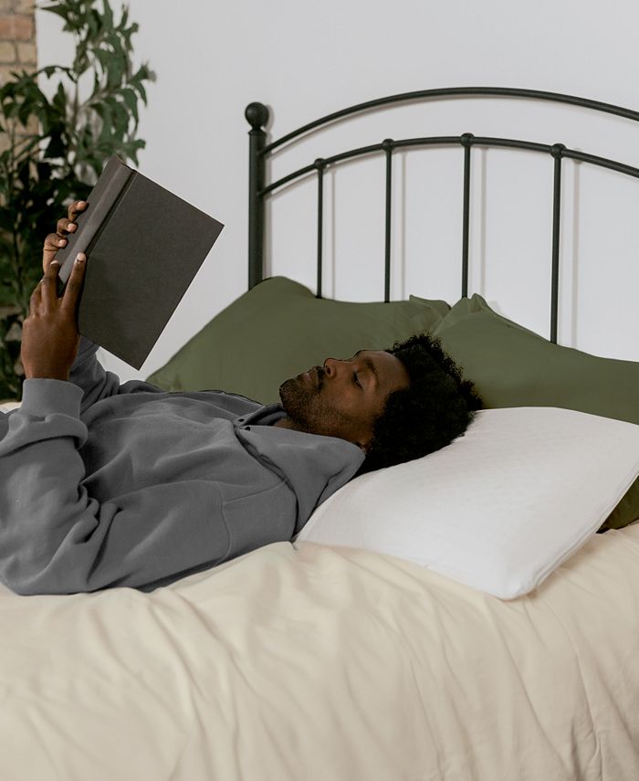 eLuxury Natural Foam Latex Pillow, Pack of 2, Queen Macy's