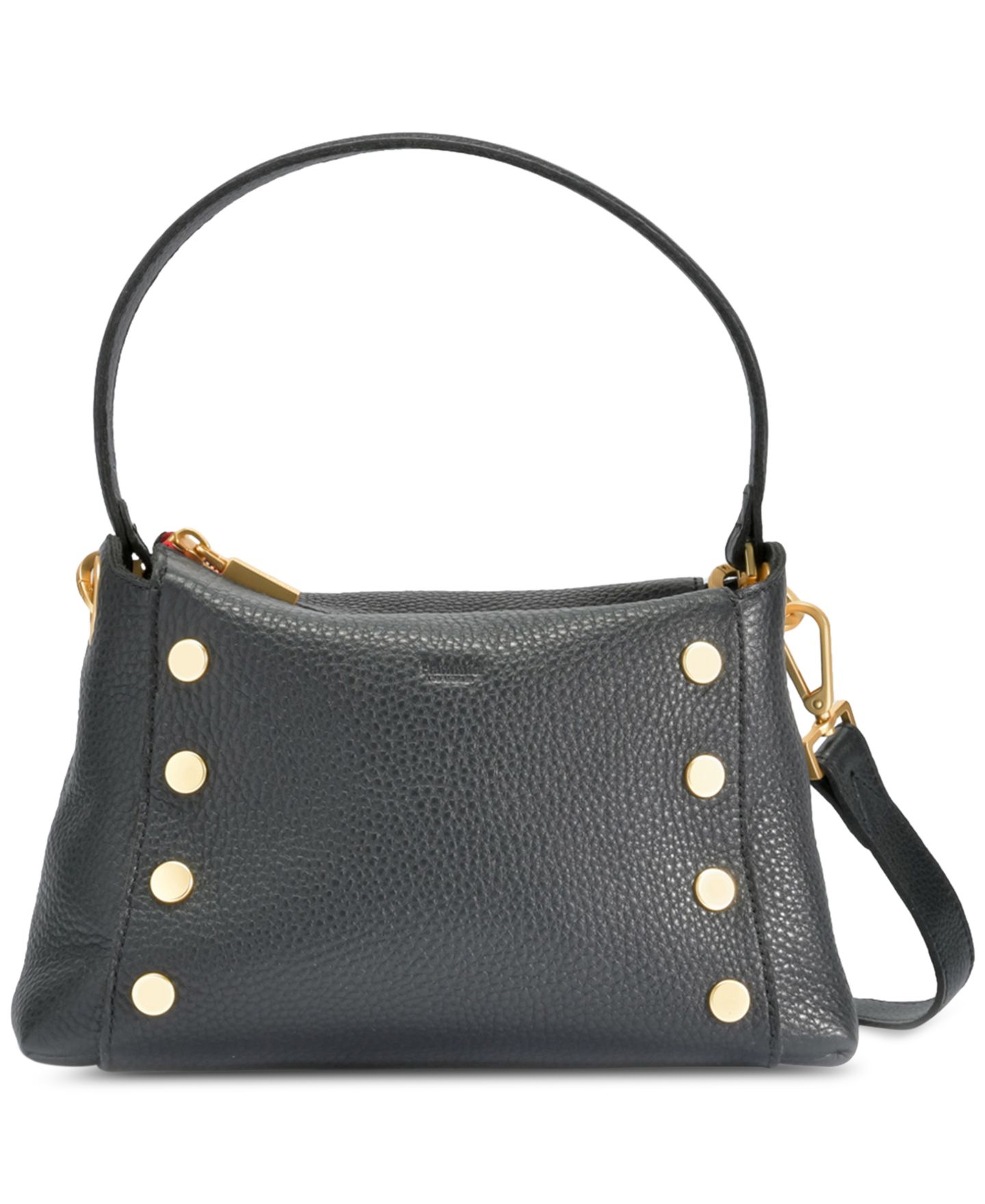 Женская сумка Hammitt Bryant Small Leather Shoulder Crossbody Handbag, цвет: Чёрный золотой красный — фото 1