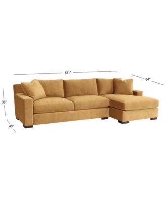 CLOSEOUT! Marristin 121" 2-Pc. Fabric Chaise Sectional, Created for Macy's