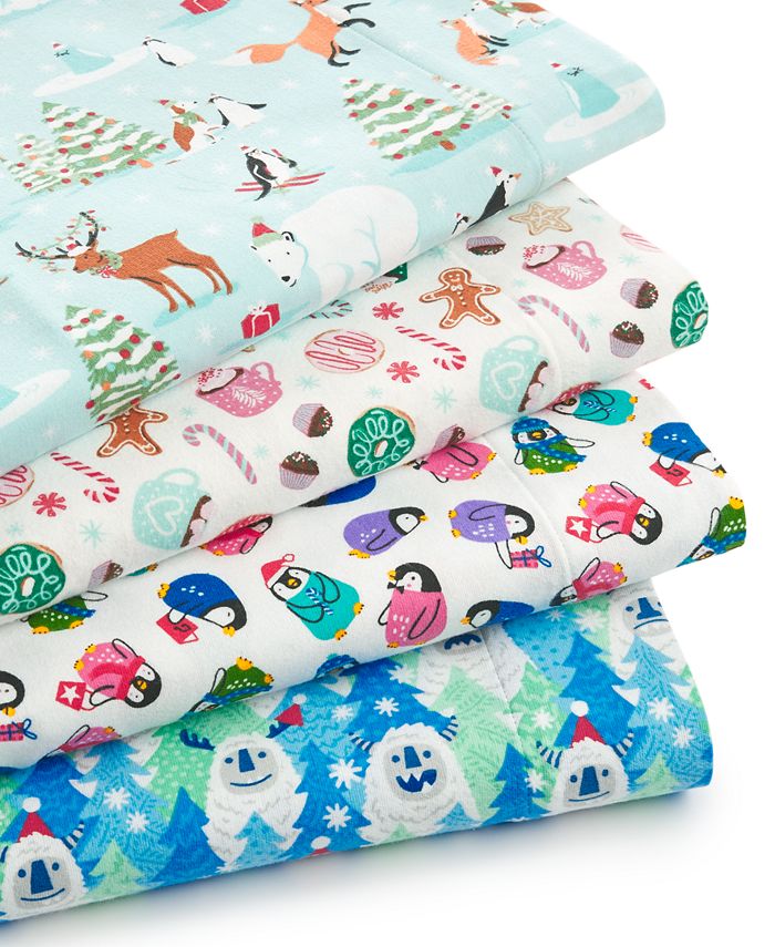 Charter Club Kids Cotton Flannel 3-Pc. Sheet Set, Twin, Created for ...