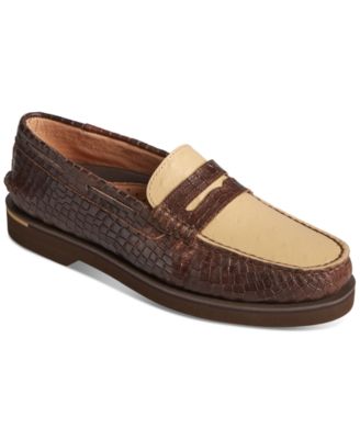 Sperry - Men's Authentic Original Double Sole Crocodile Patterned Penny Loafer