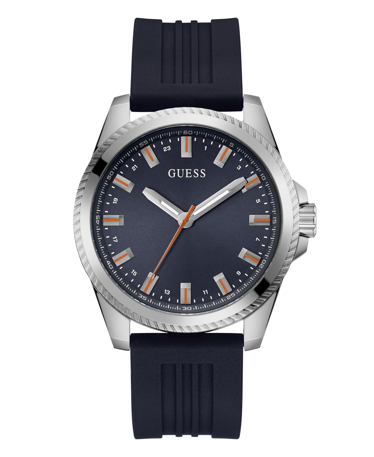 Men's Analog Navy Silicone Watch 44mm - Navy