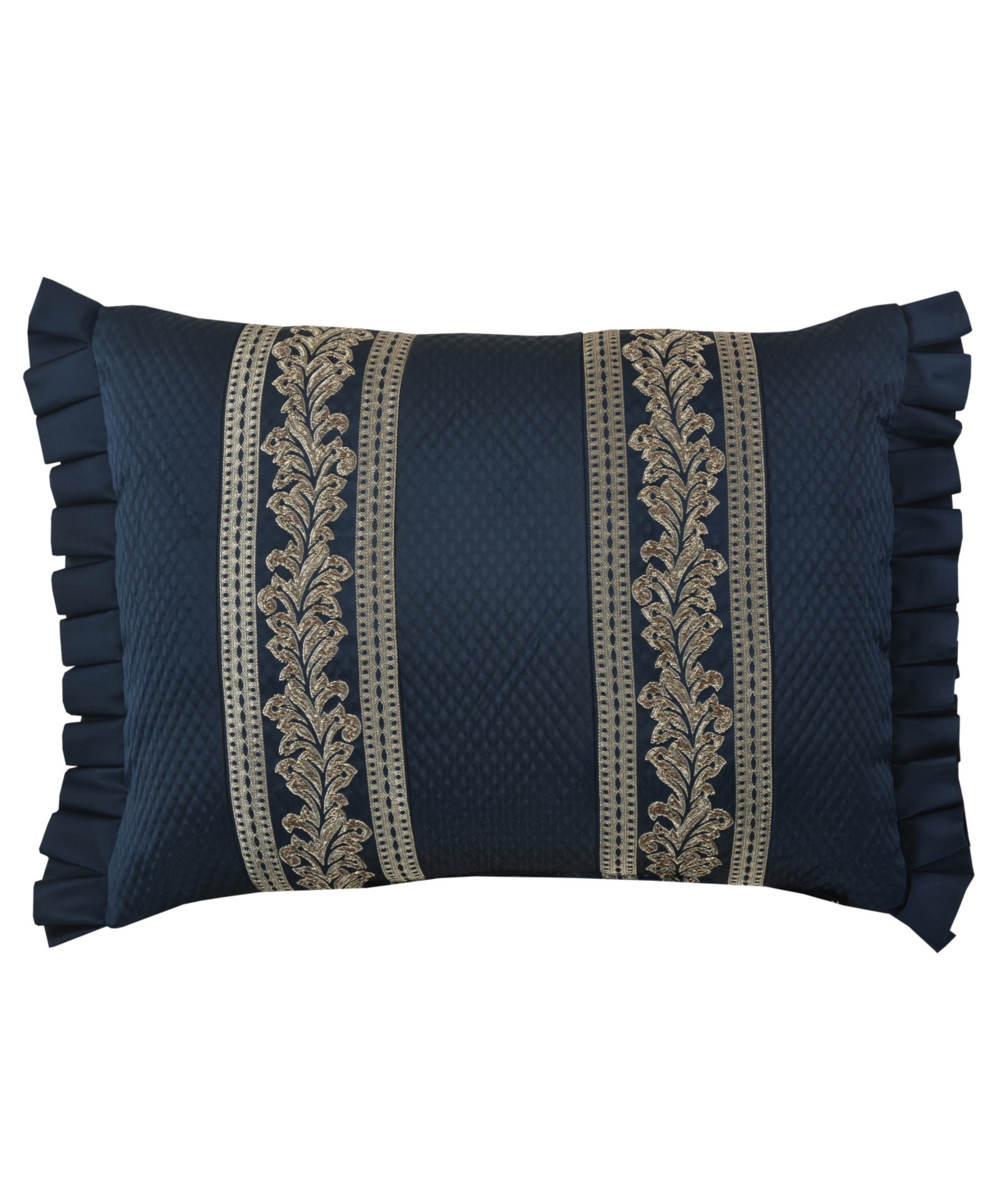 J Queen New York Monte Carlo Boudoir Decorative Pillow, 15" X 20" In Navy