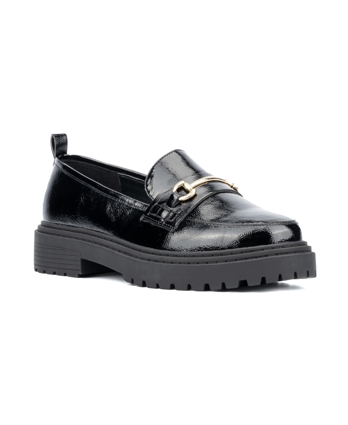 Women's Indigo Loafer - Wide Width - Bone patent