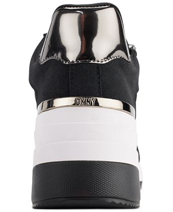 DKNY Lace Up Wedge Sneakers - Raina