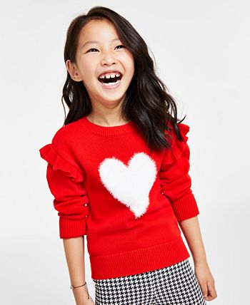 Epic Threads Little Girls Heart Pullover Sweater Created for