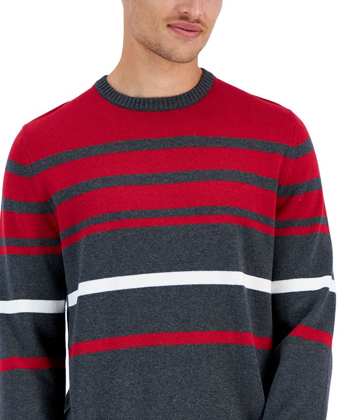 Club Room Men's Vary Striped Sweater, Created for Macy's - Macy's