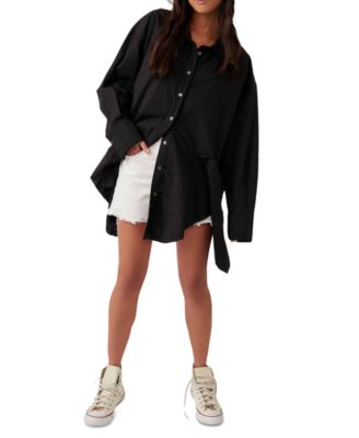 Free People - Women's Freya Cotton Poplin Oversized Shirt