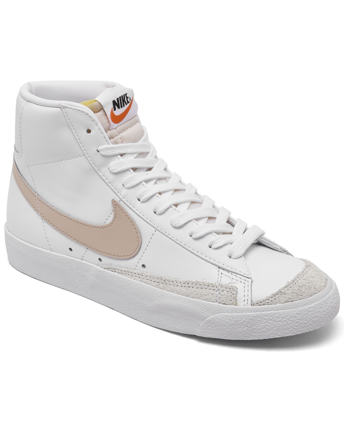 Shop Nike Women's Blazer Mid 77 Casual Sneakers From Finish Line In White,pink Oxford