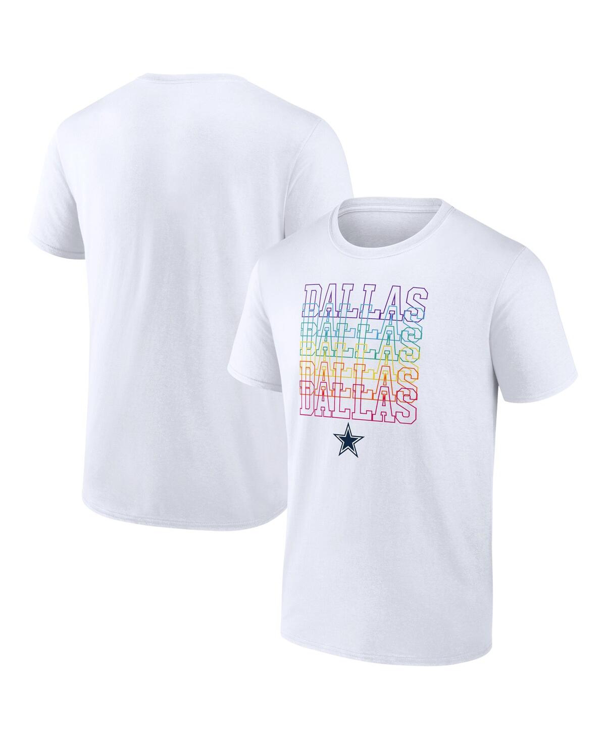 Fanatics Men's  White Dallas Cowboys City Pride Logo T-shirt