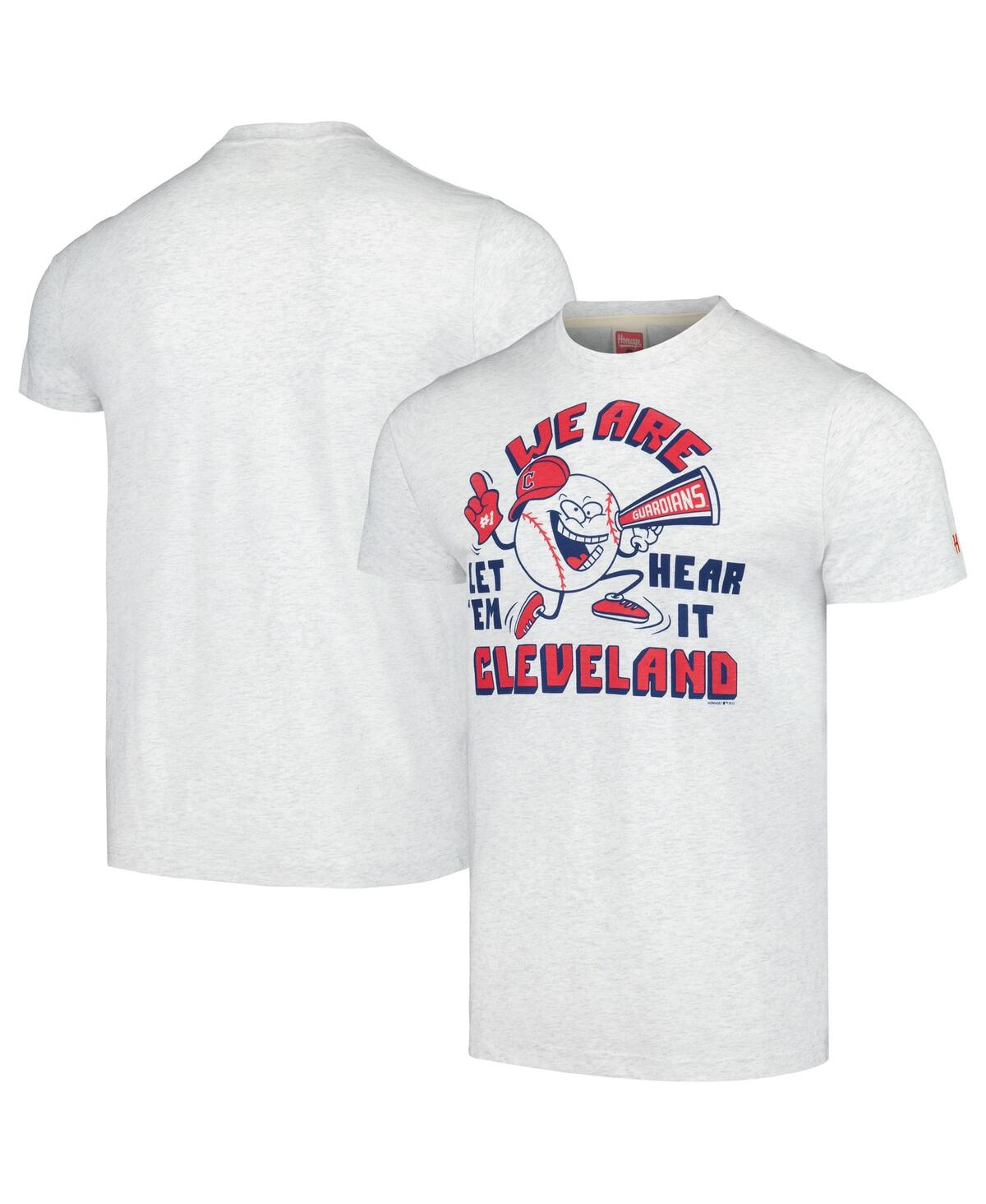Shop Homage Men's  Gray Cleveland Guardians Doddle Collection We Are Cleveland Tri-blend T-shirt