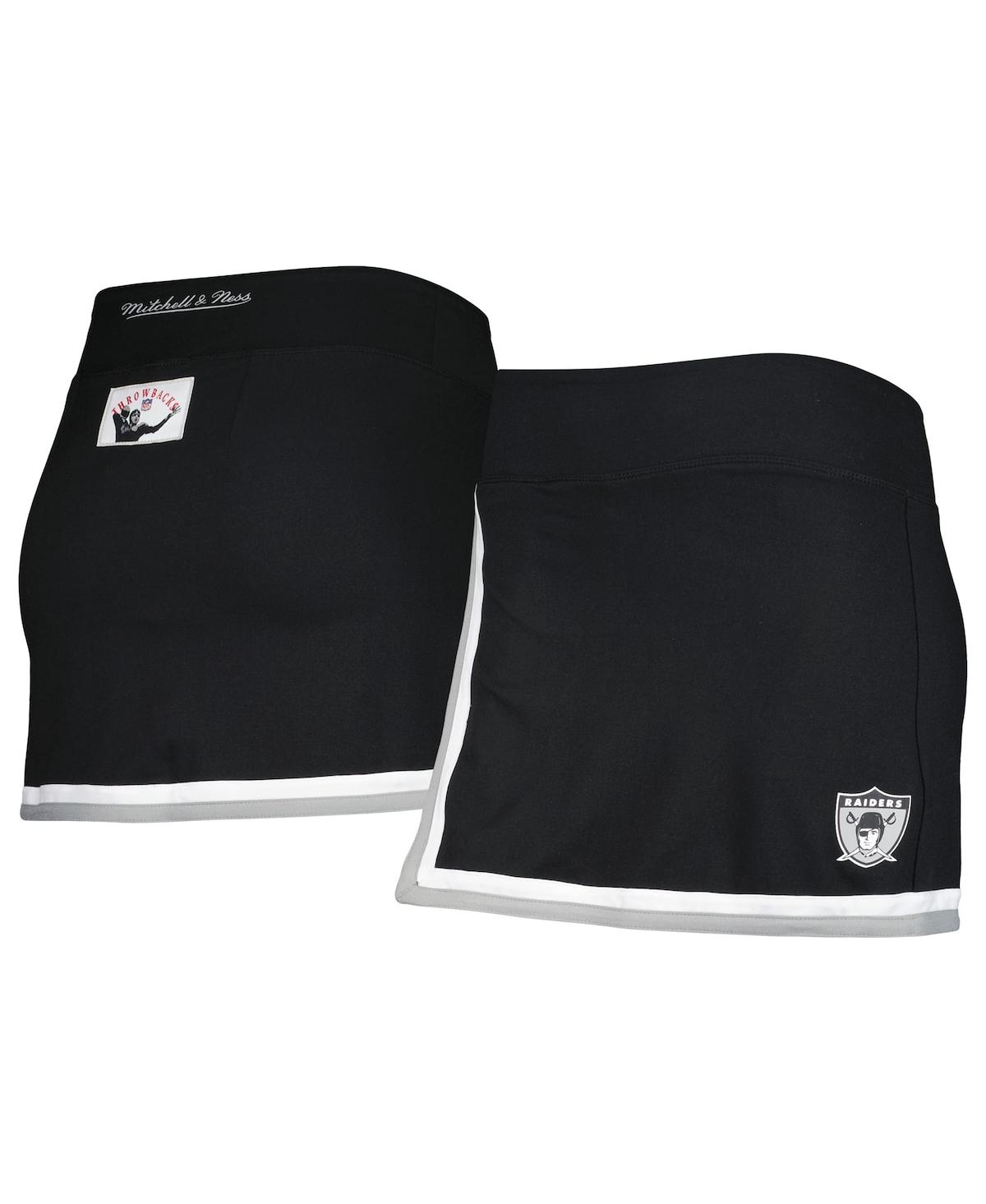 Shop Mitchell & Ness Women's  Black Oakland Raiders Skort