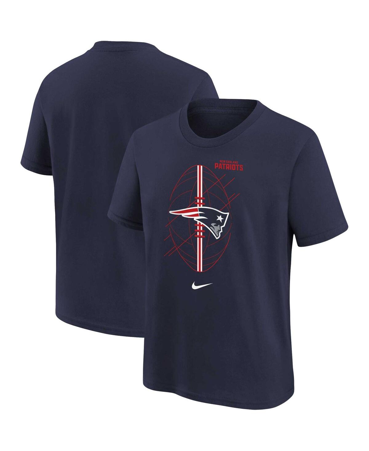 Nike Babies' Preschool Boys And Girls  Navy New England Patriots Icon T-shirt