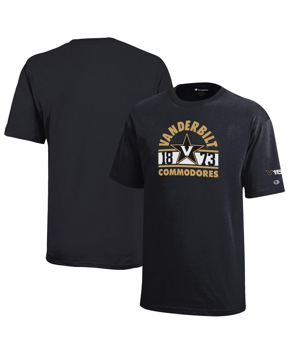 Shop Champion Big Boys  Black Vanderbilt Commodores 150th Anniversary T-shirt