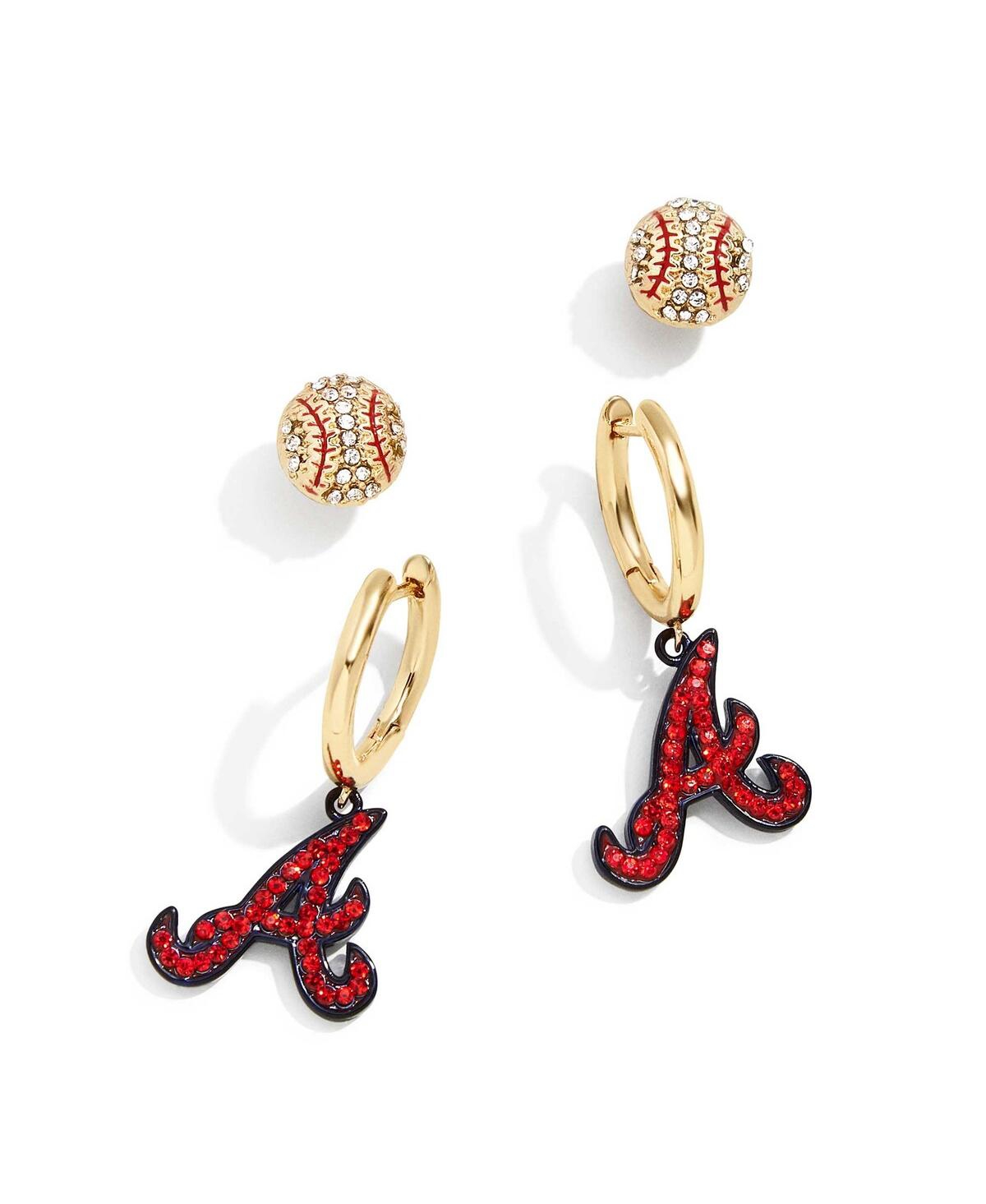 Shop Baublebar Women's  Atlanta Braves Team Earrings Set In Gold-tone