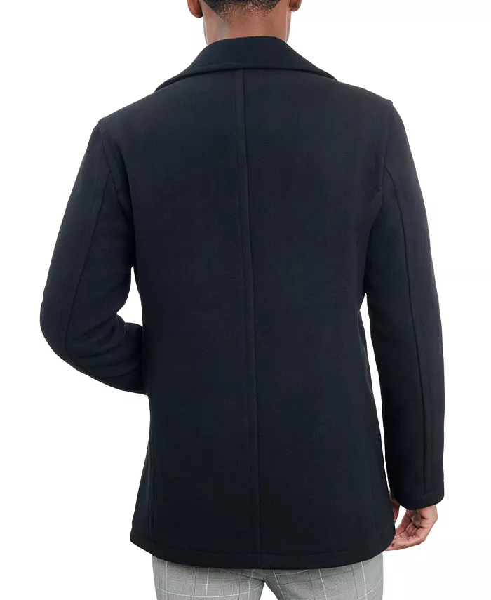Men Double-Breasted Wool Blend Peacoat - thumbnail 8