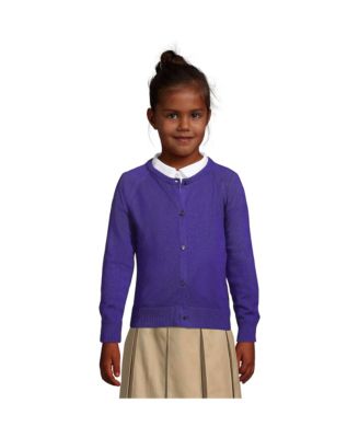 Girls School Uniform Cotton Modal Cardigan Sweater
