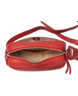 Pebbled Collection Clara Leather Small Crossbody Bag