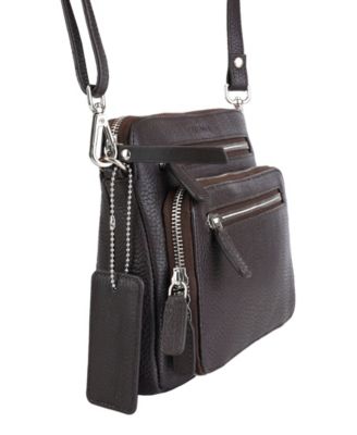 Pebbled Collection Valerie Leather Mini Crossbody Bag