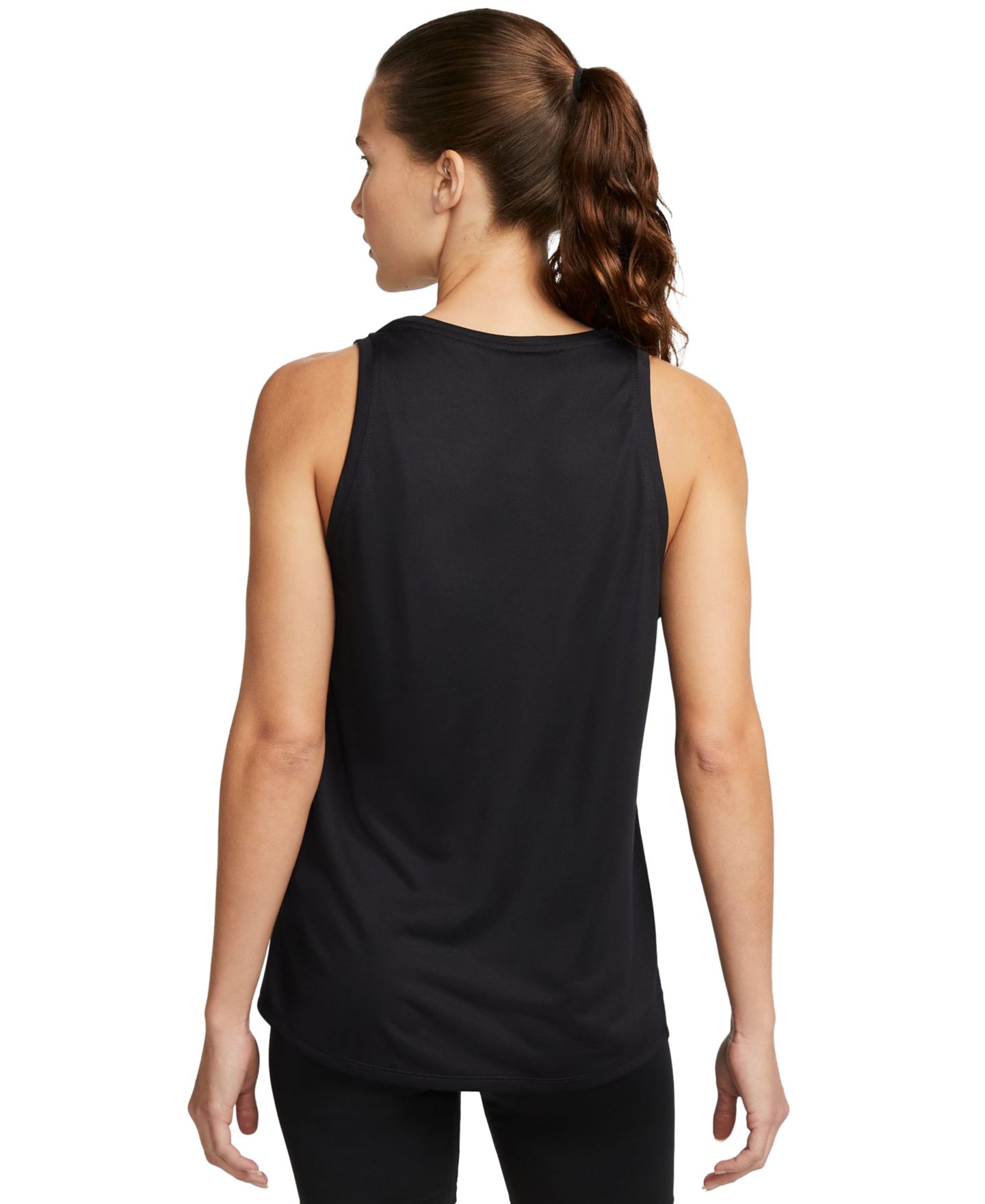 Женский топ Nike Dri-FIT Training Tank Top, цвет: Чёрный / Белый — фото 5