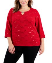 Macy's last act plus size tops shop