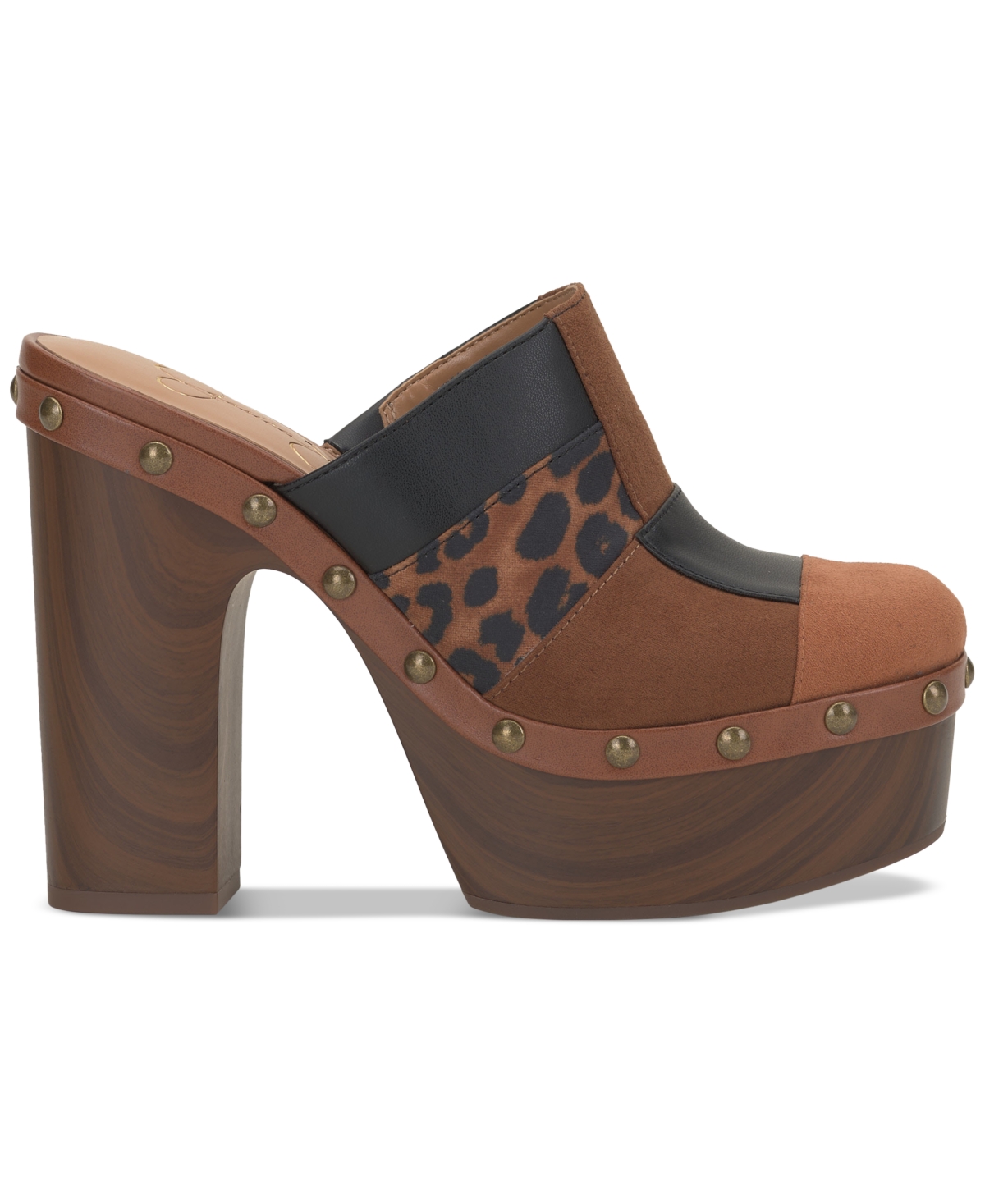 Shop Jessica Simpson Dasally3 Platform Clogs In Ginger Cookie Faux Suede