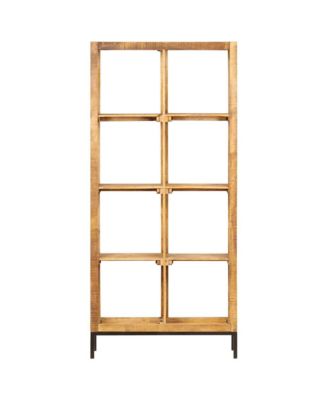 Bookshelf 31.5"x9.8"x68.9" Solid Mango Wood