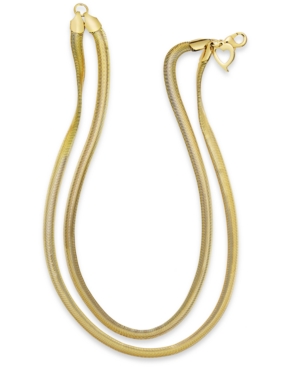 image of Thalia Sodi Herringbone Double Chain Necklace, Created for Macy-s