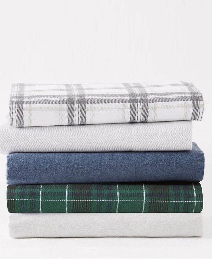 London Fog Super Soft 165 GSM Cotton Flannel 3 Piece Sheet Set, Twin