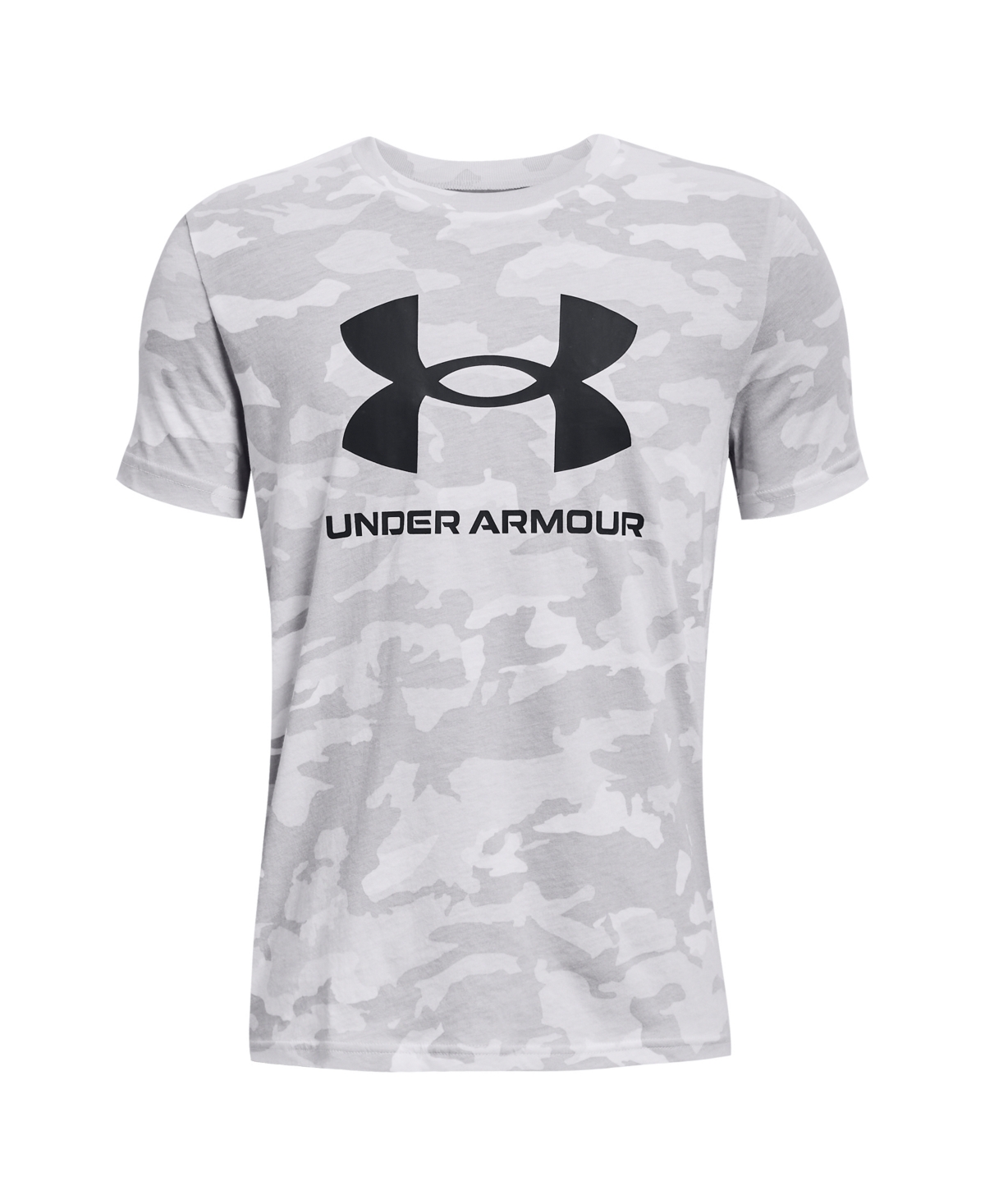 Under Armour Kids' Big Boys Sportstyle Logo All Over Print Short Sleeve T-shirt In White,black