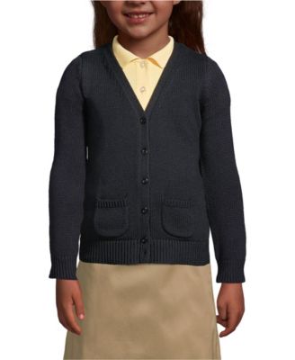 Girls School Uniform Cotton Modal Button Front Cardigan Sweater
