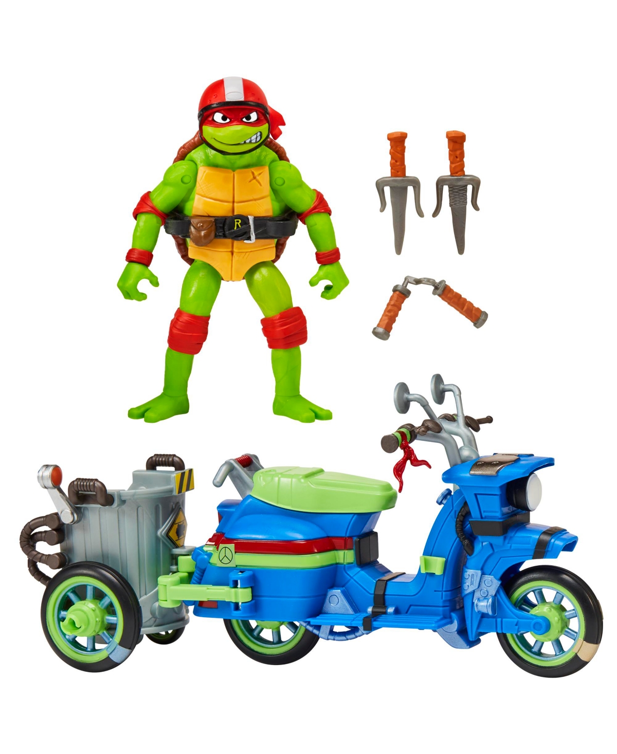 Teenage Mutant Ninja Turtles Teenage Montanti Ninja Turtles Movie Battle Cycle With Raphael Figure In Multi