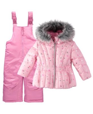 S Rothschild CO Baby Girls Foil Print Jacket Snowsuit Macy s