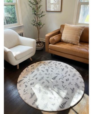 Ofie Round Mat, Eze + Plants, baby play mat