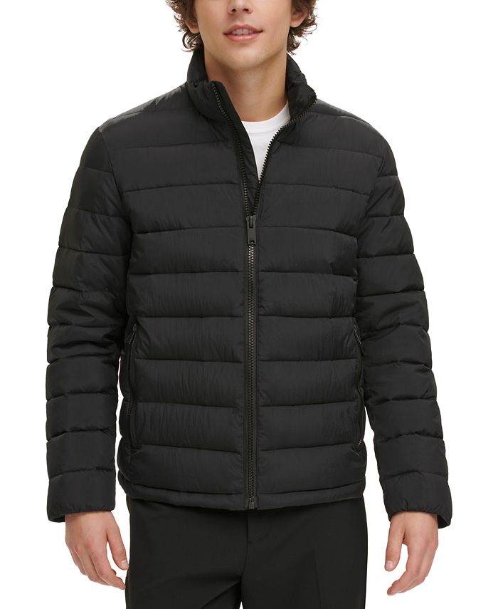 DKNY Men's Quilted Full-Zip Stand Collar Puffer Jacket - Macy's