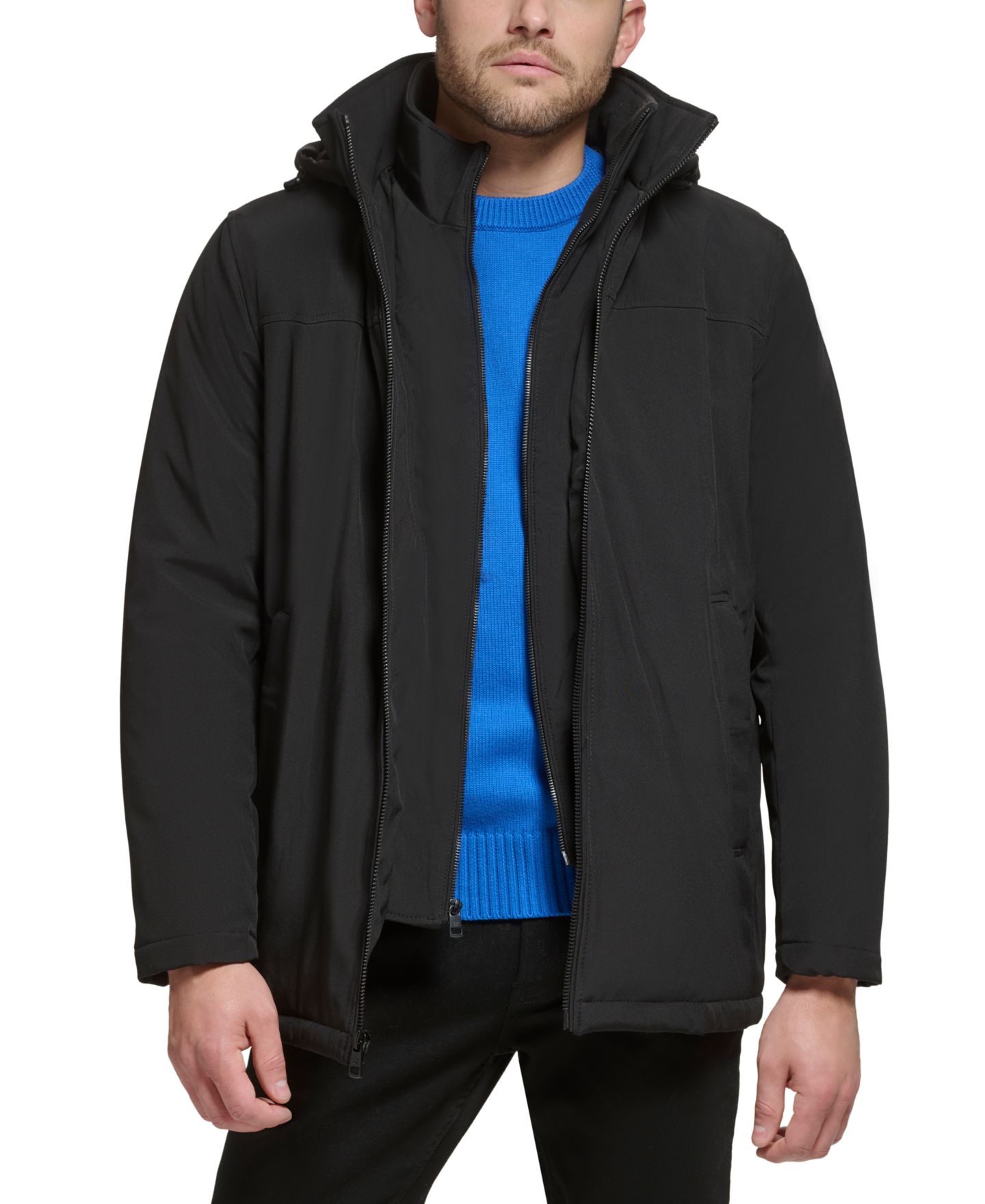 Мужская куртка Calvin Klein Infinite Stretch With Polar Fleece Lined Bib, цвет: Чёрный — фото 7