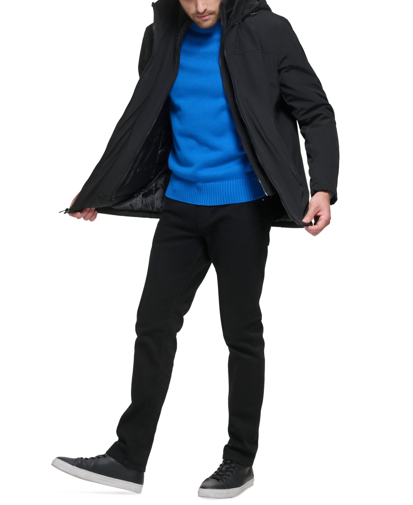 Мужская куртка Calvin Klein Infinite Stretch With Polar Fleece Lined Bib, цвет: Чёрный — фото 8