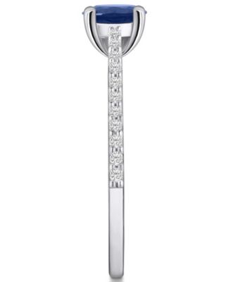 Sapphire (5/8 Ct. t.w.) and Diamond (1/6 Ct. t.w.) Ring