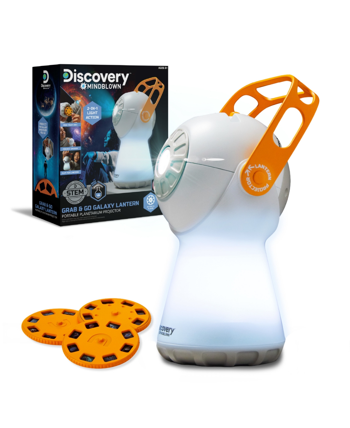 Discovery Mindblown Galaxy Lantern Portable Planetarium Projector In Open Miscellaneous