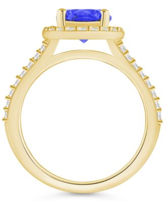 Tanzanite (2 Ct. t.w.) and Diamond (1/2 Ct. t.w.) Halo Ring