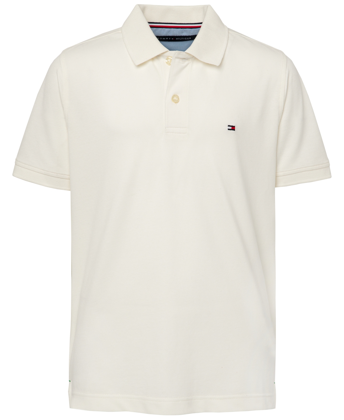 Tommy Hilfiger Big Boys Ivy Stretch Polo Collared Shirt In White