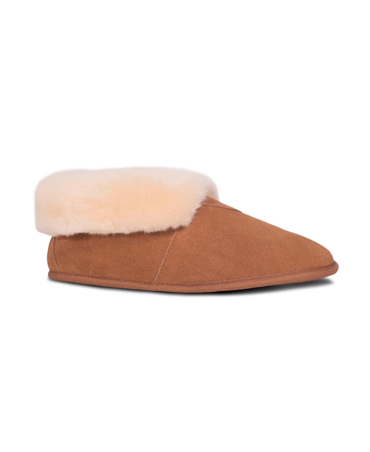Ladies Soft Sole Booties Slippers - Chestnut