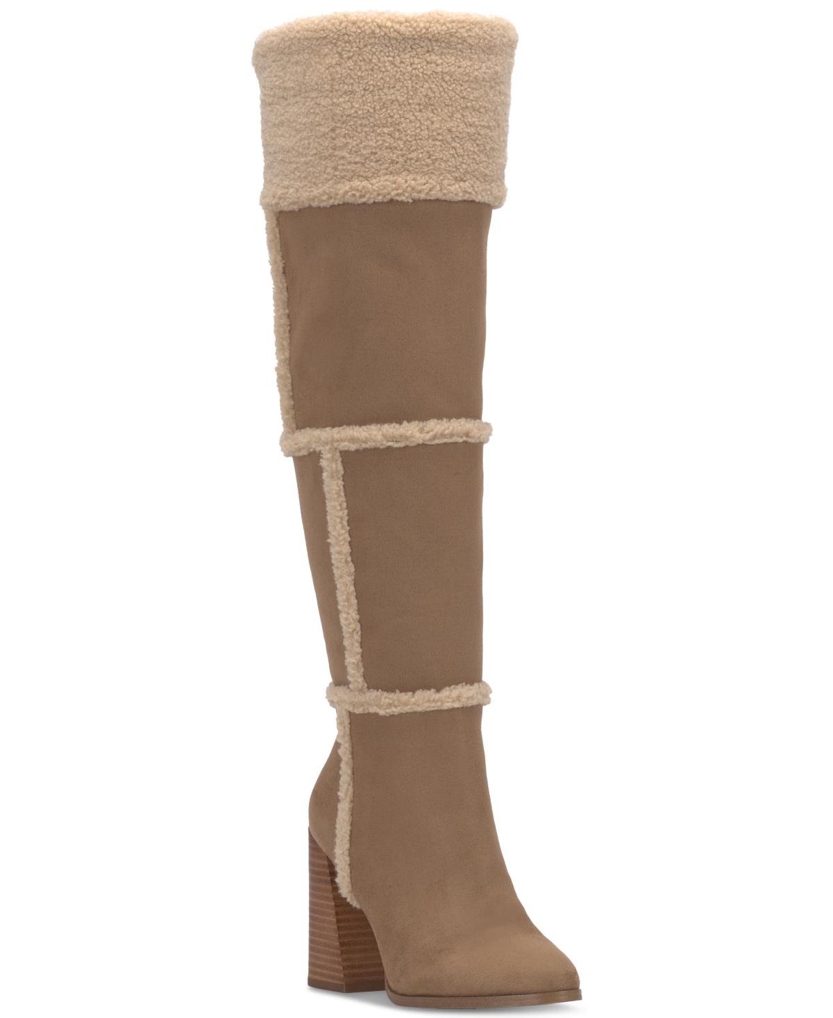 Jessica Simpson Rustina Over The Knee Boot In Sandstone Faux Suede
