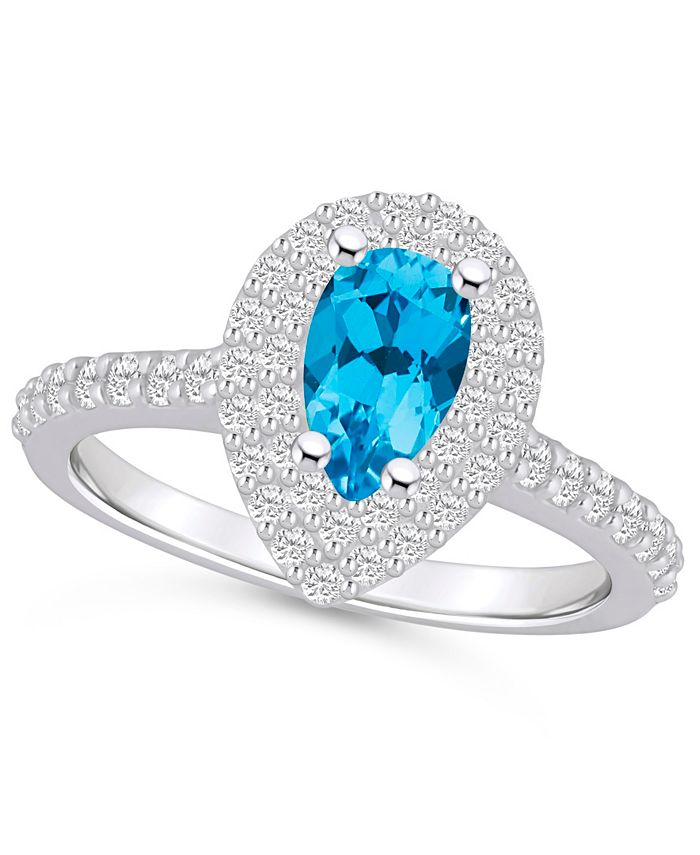 Macy's blue clearance topaz ring