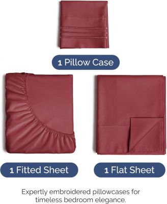 Easy Fit Microfiber 3 Piece Sheet Set, Twin