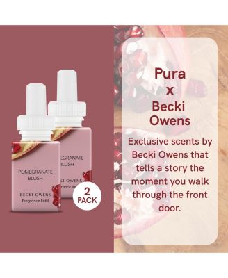 & Becki Owens | Pomegranate Blush | Smart Diffuser Fragrance Refill, Clean & Safe, Up to 120 Hours | 2-Pack