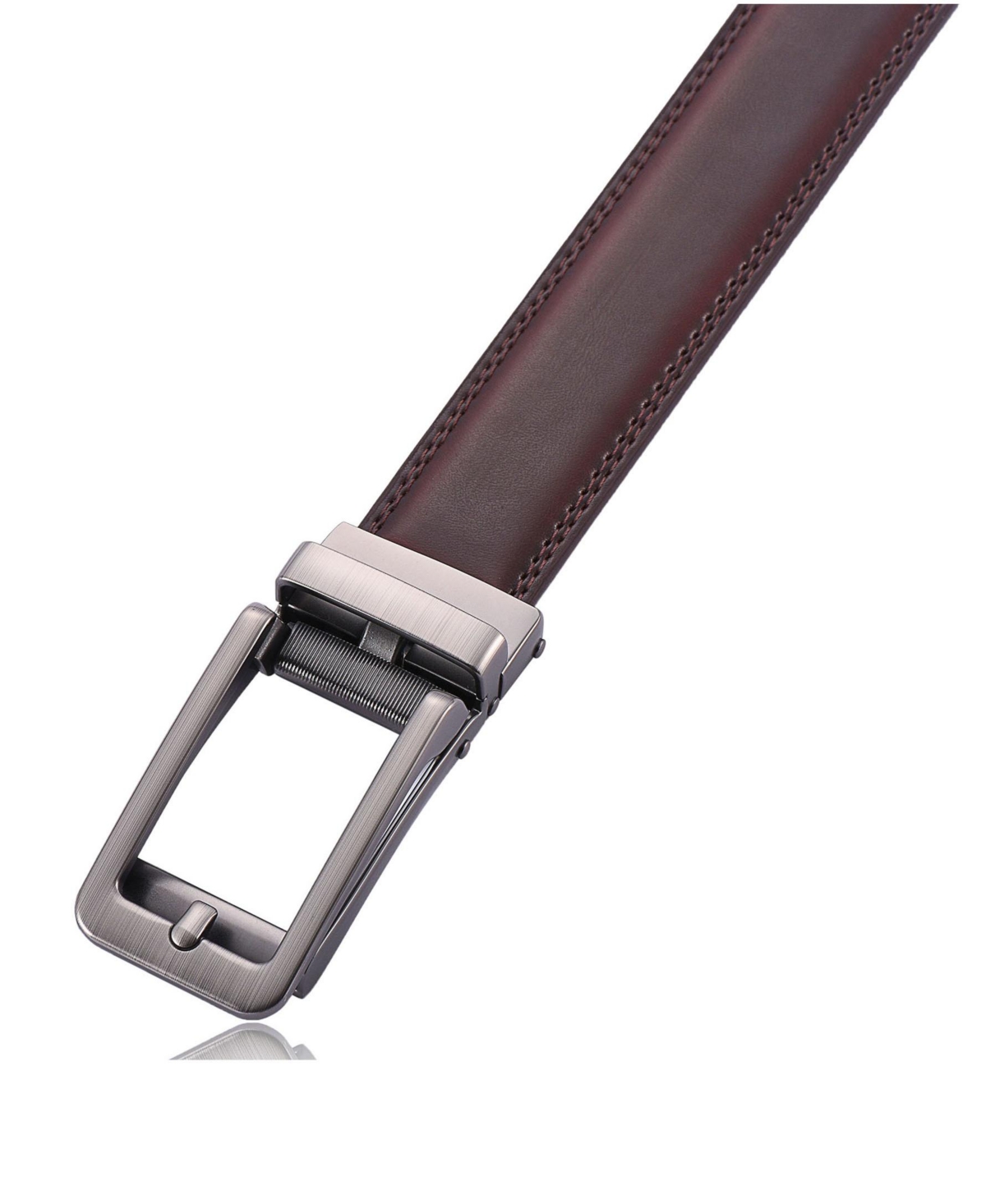 Men's Classic Keen Design Leather Ratchet Belt