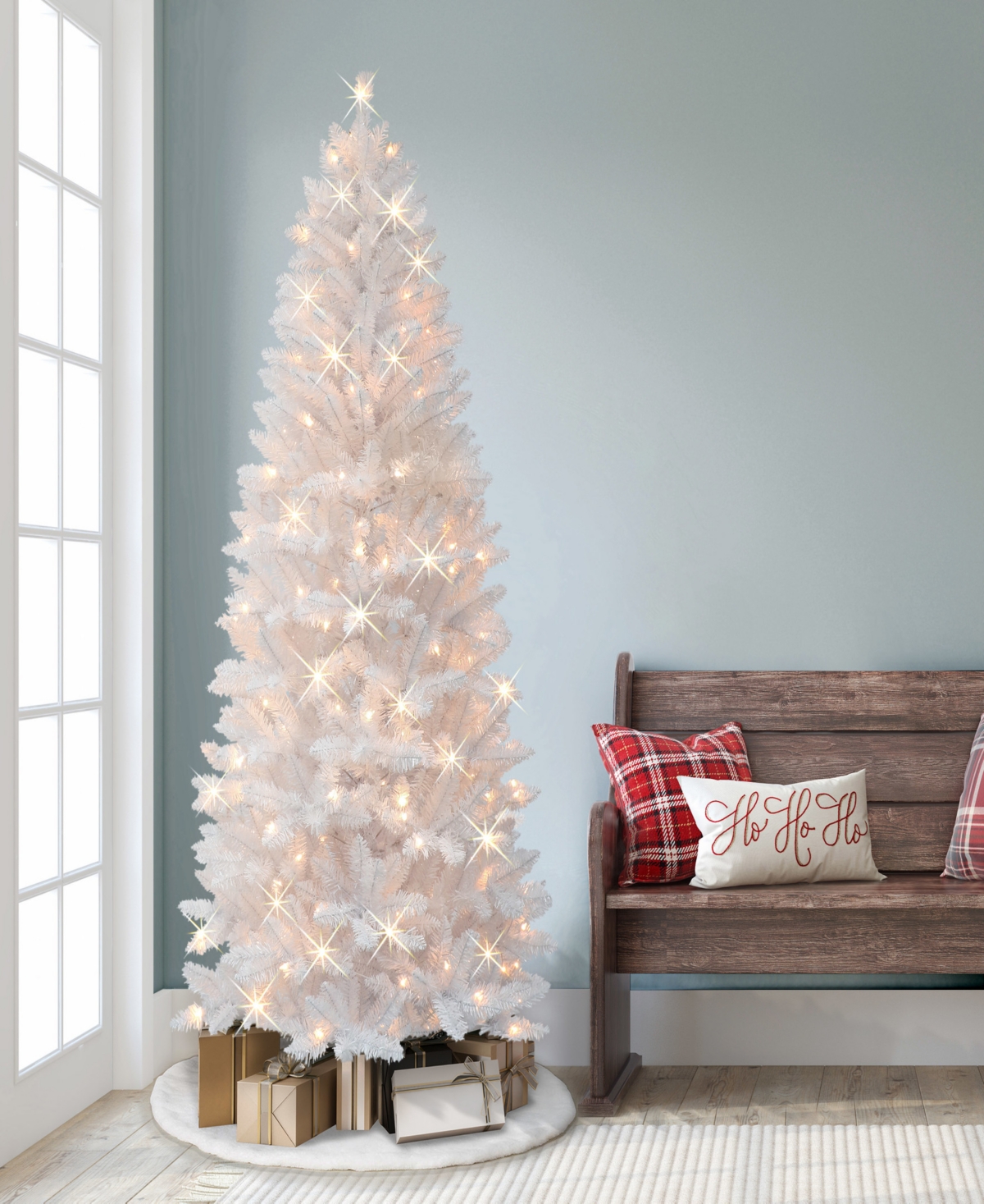 Puleo Pre-Lit Carson Artificial Pine Tree